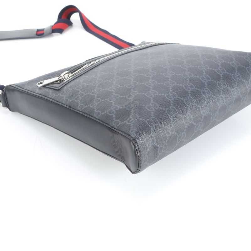 Gucci GG Supreme Sherry Line 474137 Leather Shoulder Bag Crossbody Messenger