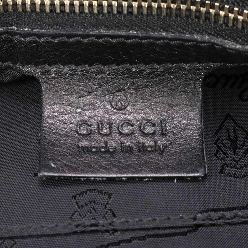 Gucci Bamboo 189867 Leather 2WAY Shoulder Bag Crossbody Hand Tote Genuine