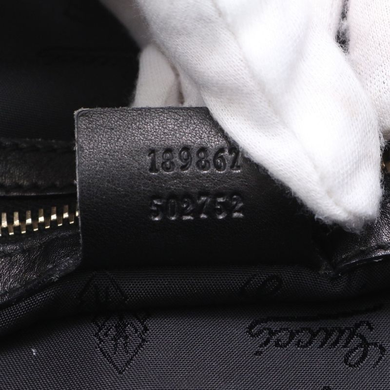 Gucci Bamboo 189867 Leather 2WAY Shoulder Bag Crossbody Hand Tote Genuine