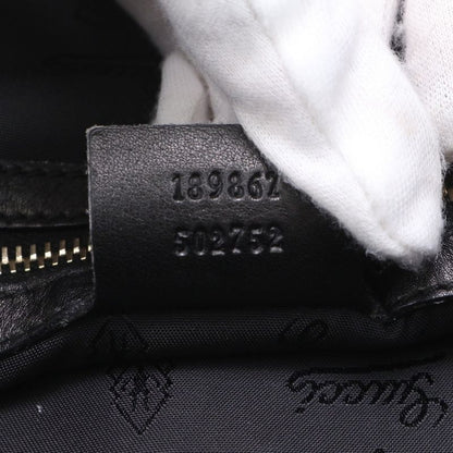 Gucci Bamboo 189867 Leather 2WAY Shoulder Bag Crossbody Hand Tote Genuine