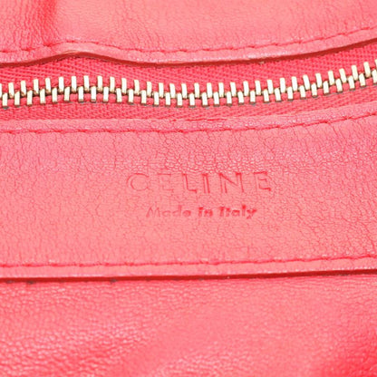 Celine Cabas Horizontal Red Leather Tote Bag Shoulder Genuine Leather A4 Ladies