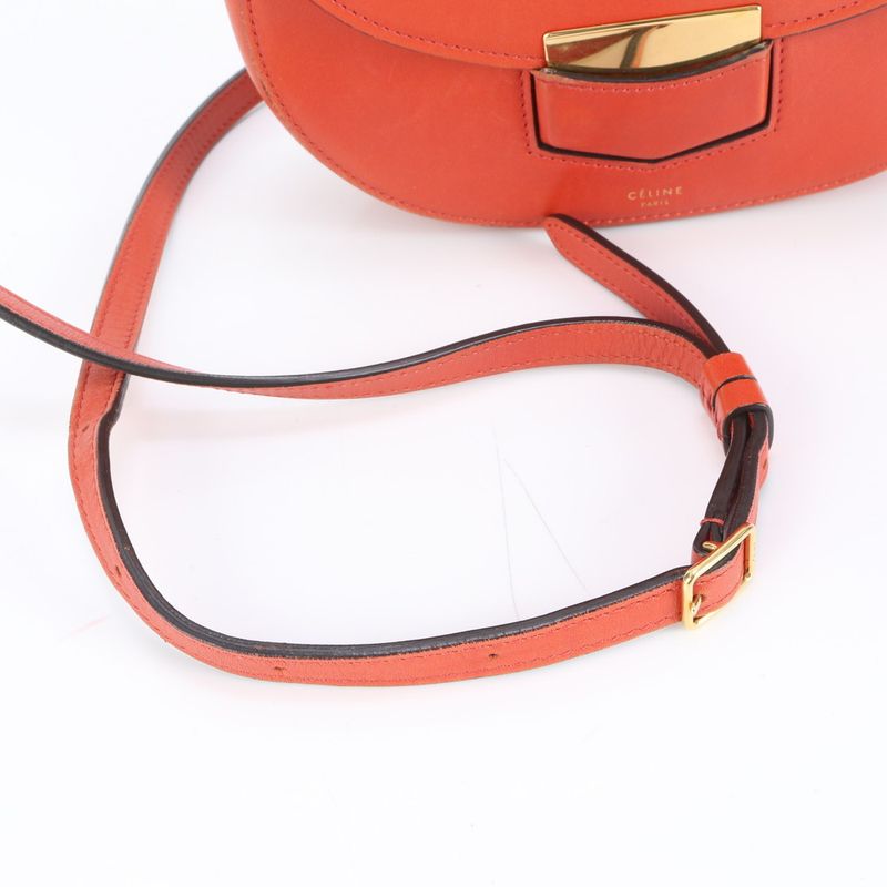 Celine Trotter Crossbody Gold Hardware Leather Shoulder Bag Crossbody Genuine