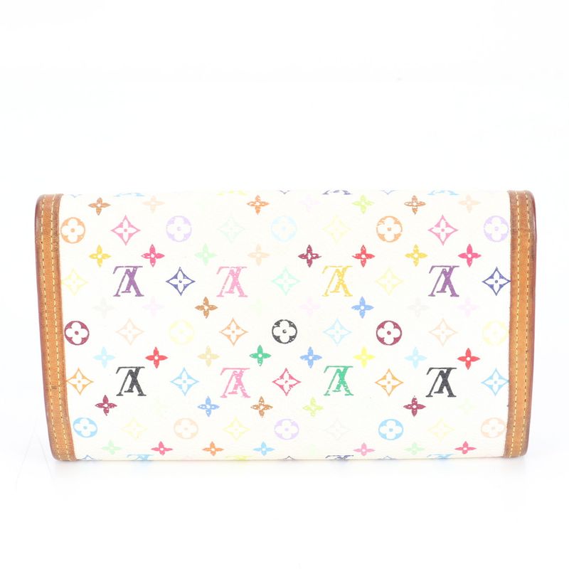 Louis Vuitton Monogram Multicolor Porte Trésor International M92659 Leather