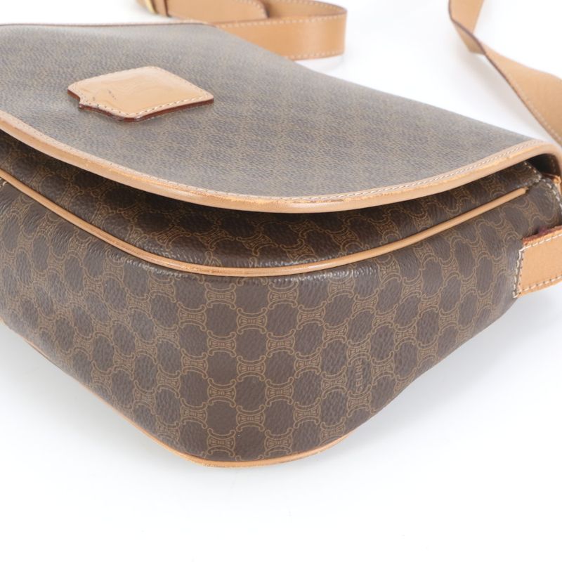 Celine Macadam Crossbody Leather Shoulder Bag Crossbody Hand Genuine Leather