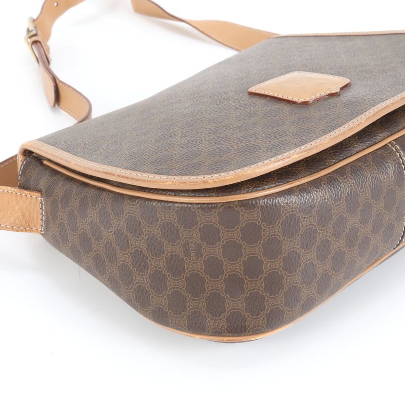 Celine Macadam Crossbody Leather Shoulder Bag Crossbody Hand Genuine Leather