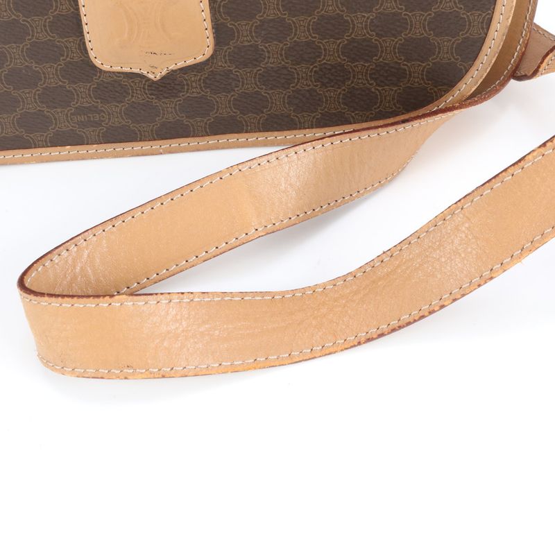 Celine Macadam Crossbody Leather Shoulder Bag Crossbody Hand Genuine Leather
