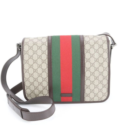 Gucci GG Supreme Sherry Line 145844 Leather Shoulder Bag Crossbody Messenger