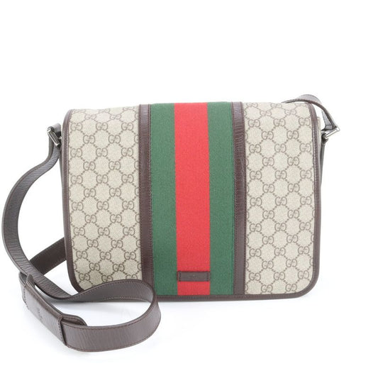 Gucci GG Supreme Sherry Line 145844 Leather Shoulder Bag Crossbody Messenger