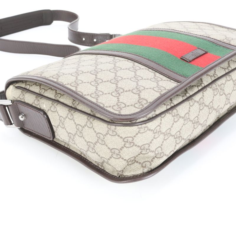 Gucci GG Supreme Sherry Line 145844 Leather Shoulder Bag Crossbody Messenger