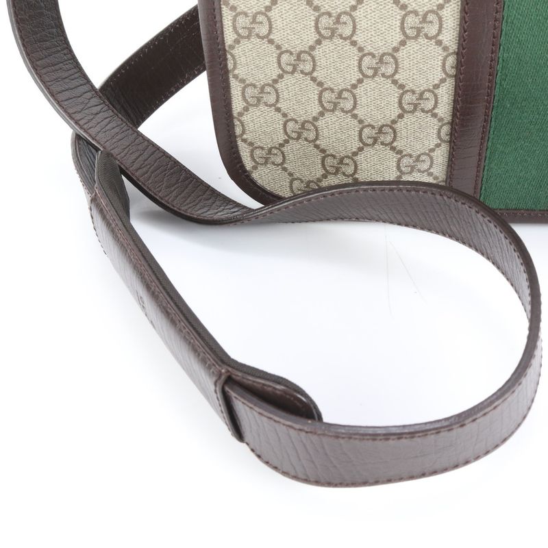 Gucci GG Supreme Sherry Line 145844 Leather Shoulder Bag Crossbody Messenger