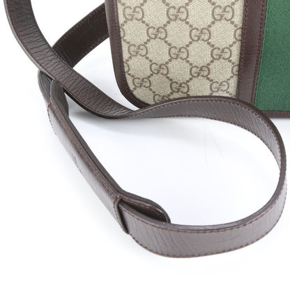 Gucci GG Supreme Sherry Line 145844 Leather Shoulder Bag Crossbody Messenger