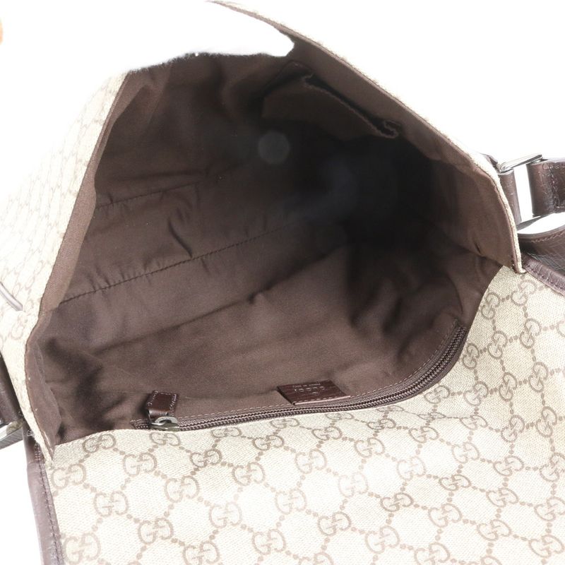 Gucci GG Supreme Sherry Line 145844 Leather Shoulder Bag Crossbody Messenger