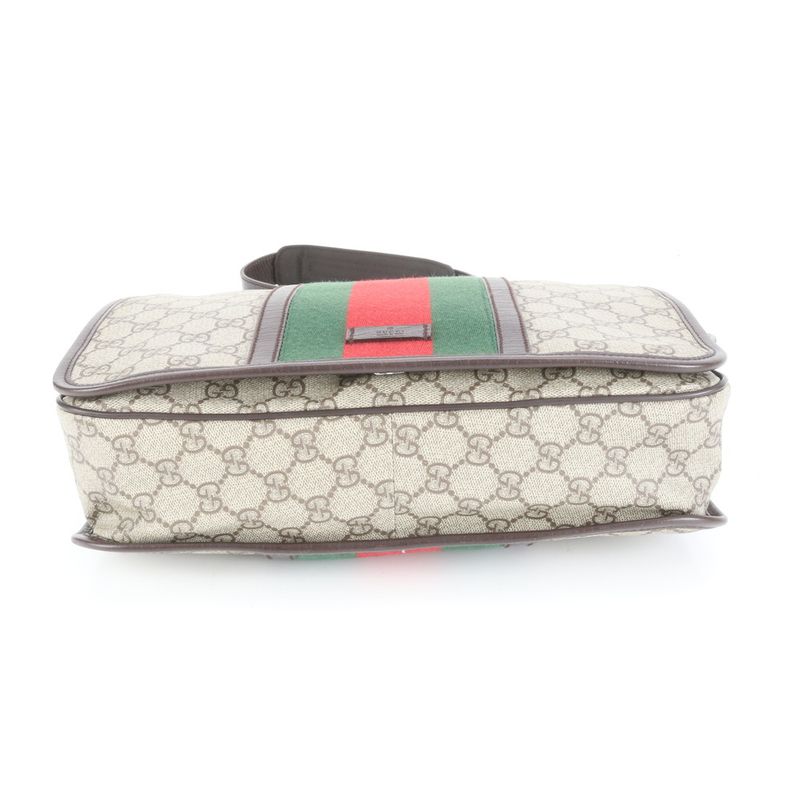 Gucci GG Supreme Sherry Line 145844 Leather Shoulder Bag Crossbody Messenger