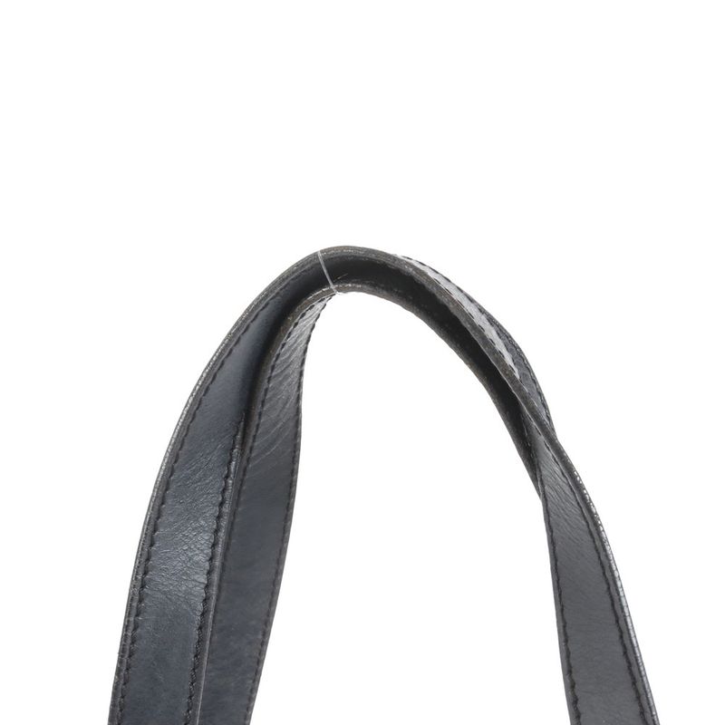 Celine Macadam Leather Tote Bag Shoulder Hand Genuine Leather Black Women's RRM