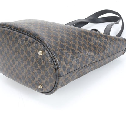 Celine Macadam Leather Tote Bag Shoulder Hand Genuine Leather Black Women's RRM