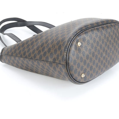 Celine Macadam Leather Tote Bag Shoulder Hand Genuine Leather Black Women's RRM