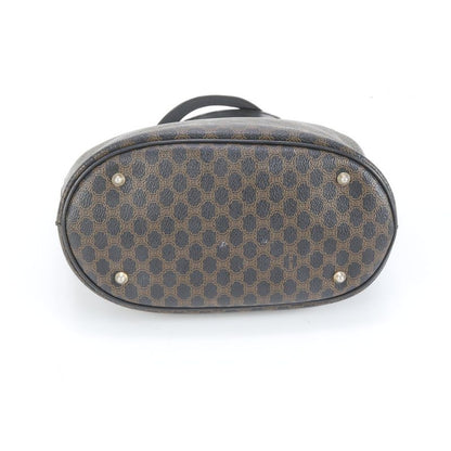 Celine Macadam Leather Tote Bag Shoulder Hand Genuine Leather Black Women's RRM