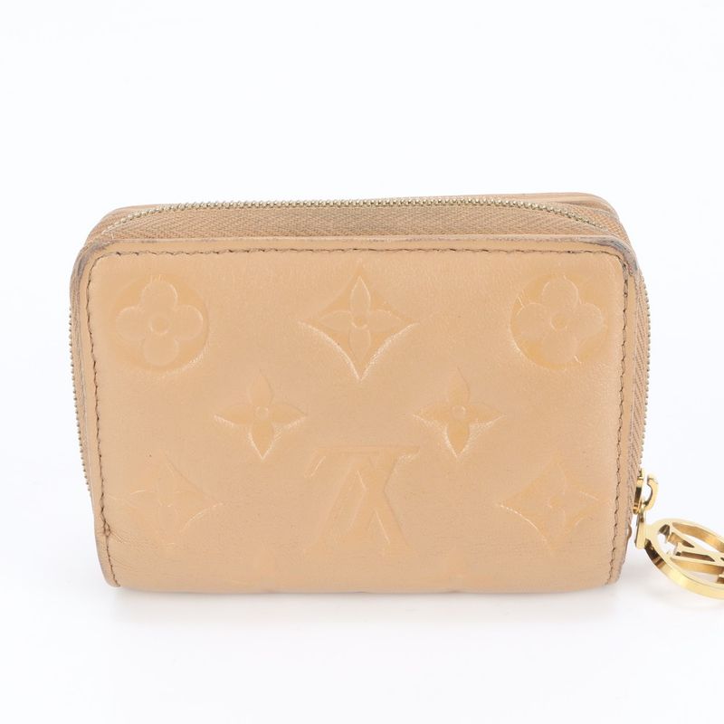 Louis Vuitton Monogram Coussin With RFID Portefeuille Roux Leather Fold Wallet