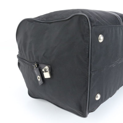 Prada Tessuto Nylon Saffiano Leather Boston Bag Business Travel Tote Carry