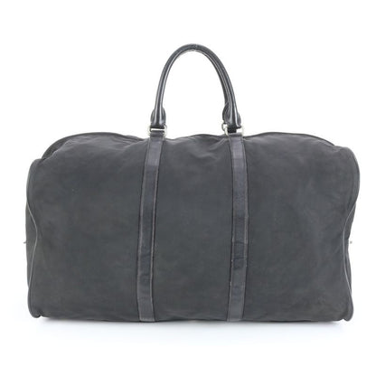 Prada Tessuto Nylon Saffiano Leather Boston Bag Business Travel Tote Carry