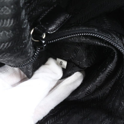 Prada Tessuto Nylon Saffiano Leather Boston Bag Business Travel Tote Carry