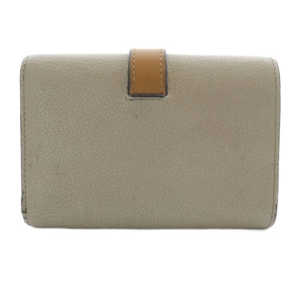 Loewe Vertical Wallet Small Trifold Wallet Leather Beige