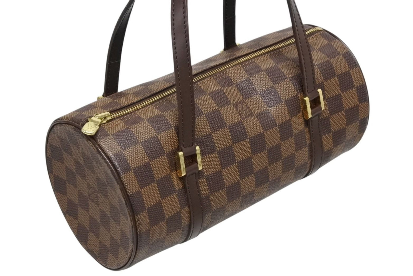 Louis Vuitton Handbag Drum Shape Tubular Damier Papillon 26 Brown Gold — view 4