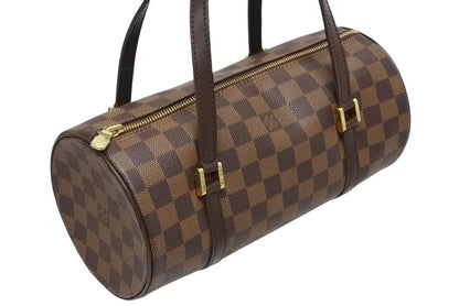 Louis Vuitton Handbag Drum Shape Tubular Damier Papillon 26 Brown Gold — view 4