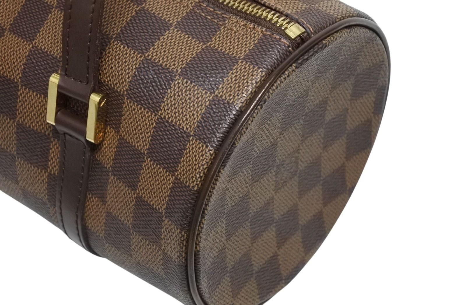 Louis Vuitton Handbag Drum Shape Tubular Damier Papillon 26 Brown Gold — view 5