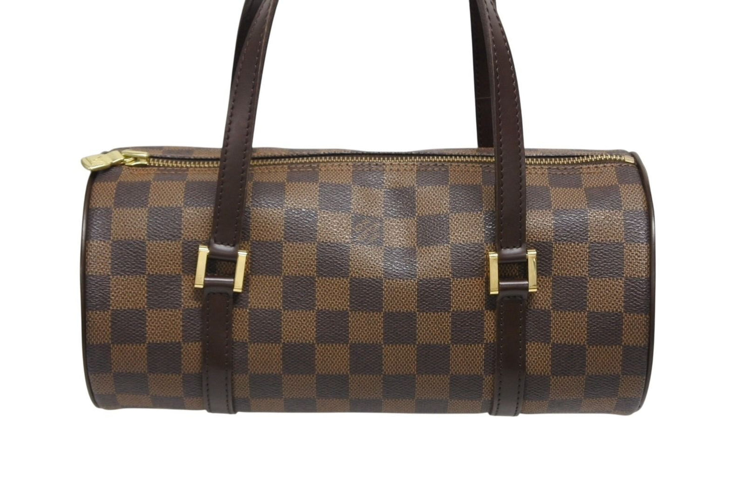 Louis Vuitton Handbag Drum Shape Tubular Damier Papillon 26 Brown Gold — view 2