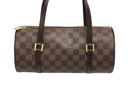 Louis Vuitton Handbag Drum Shape Tubular Damier Papillon 26 Brown Gold — view 2