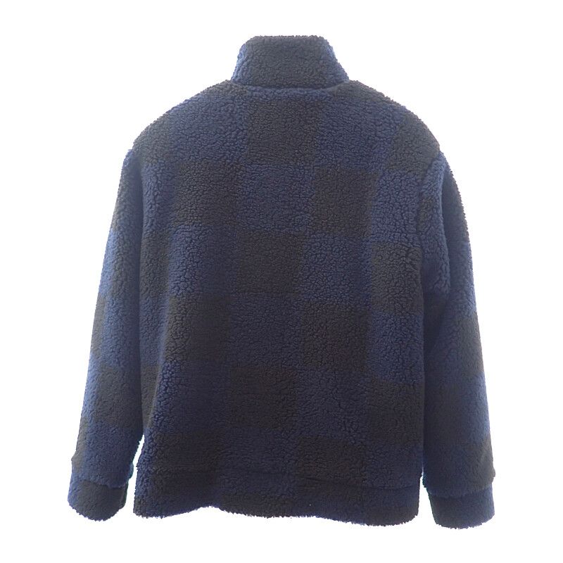 Louis Vuitton Damier Boa Fleece XL Outerwear Polyester Navy Men's NIGO Collabora