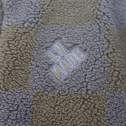 Louis Vuitton Damier Boa Fleece XL Outerwear Polyester Navy Men's NIGO Collabora