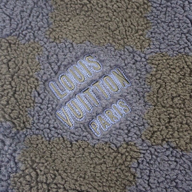 Louis Vuitton Damier Boa Fleece XL Outerwear Polyester Navy Men's NIGO Collabora