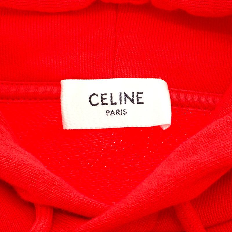 Celine Loose Hoodie Size L 2y321670q Hoodie Pullover Cotton Red Mens [A Rank