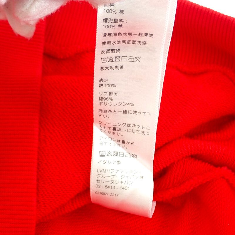 Celine Loose Hoodie Size L 2y321670q Hoodie Pullover Cotton Red Mens [A Rank