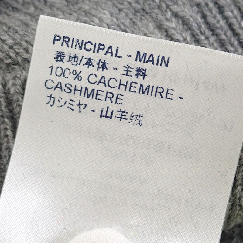 Louis Vuitton Monogram Cashmere XL Knit Cashmere Gray Yellow Men's [A Rank