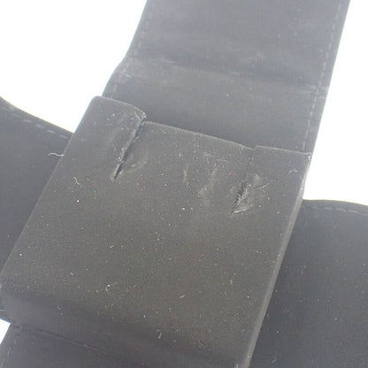 Chanel CC Square Earrings Metal White Crystal Coco Mark Silver Hardware Ladies