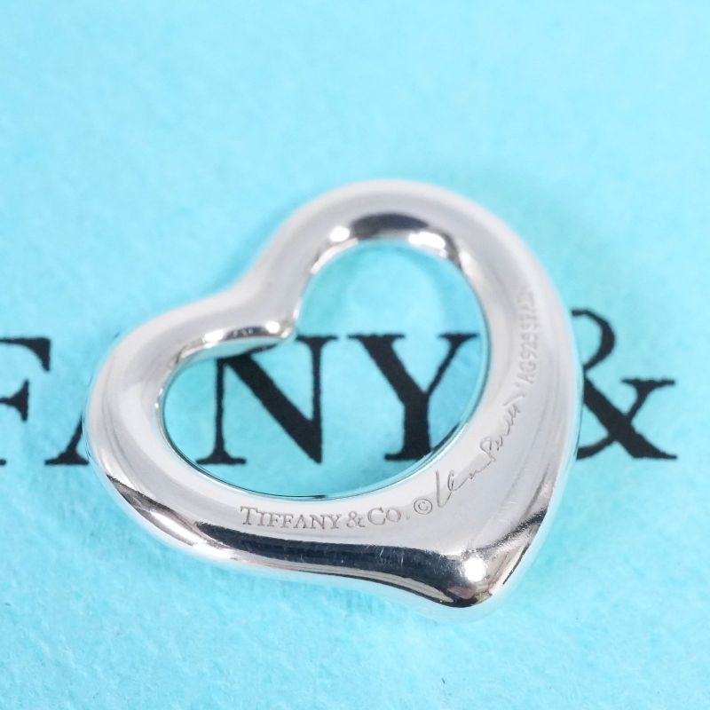 1.7mm (0.07in) Tiffany & Co Open Heart Pendant Top 25-1912