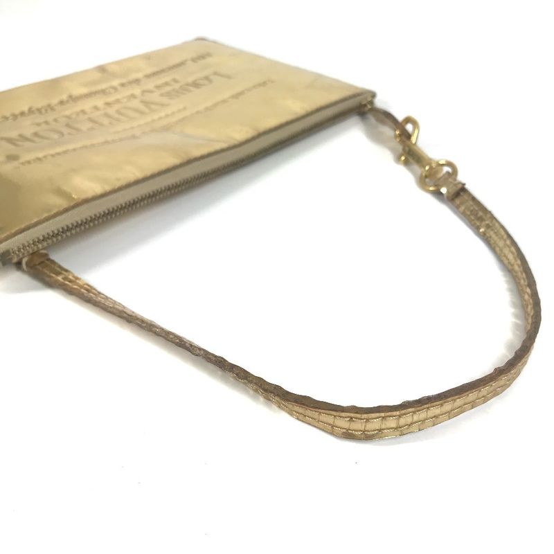 Louis Vuitton Pochette Platte Handbag M95278 Leather Gold