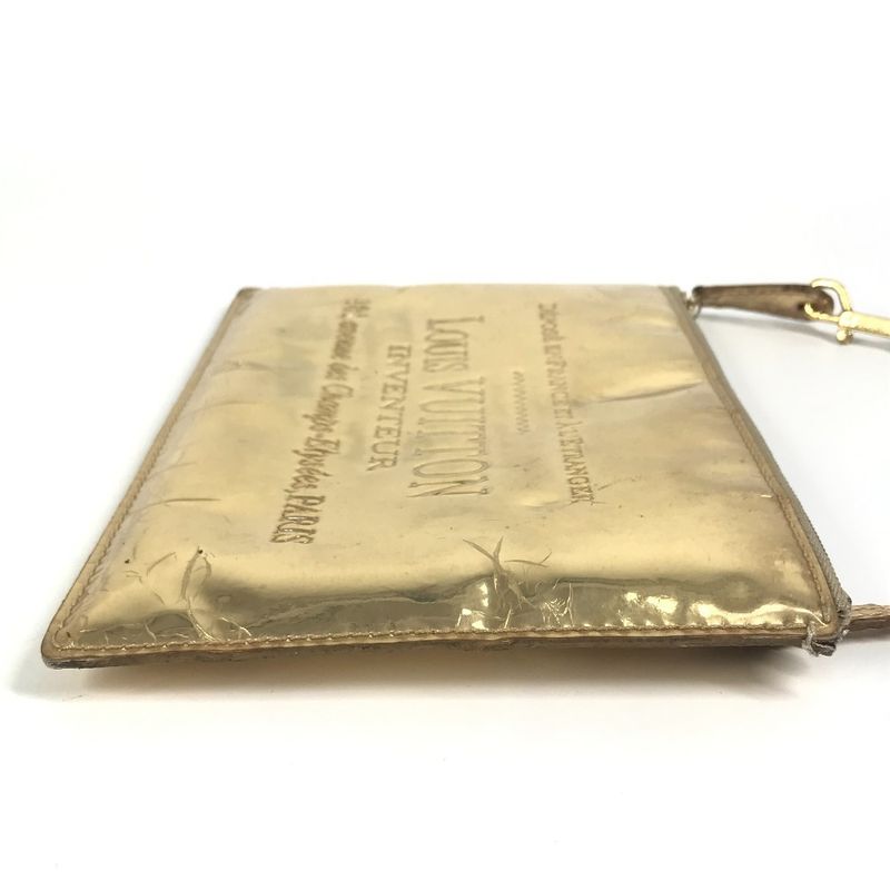 Louis Vuitton Pochette Platte Handbag M95278 Leather Gold