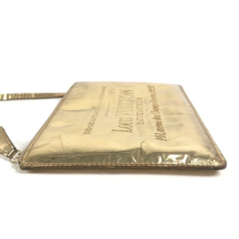 Louis Vuitton Pochette Platte Handbag M95278 Leather Gold