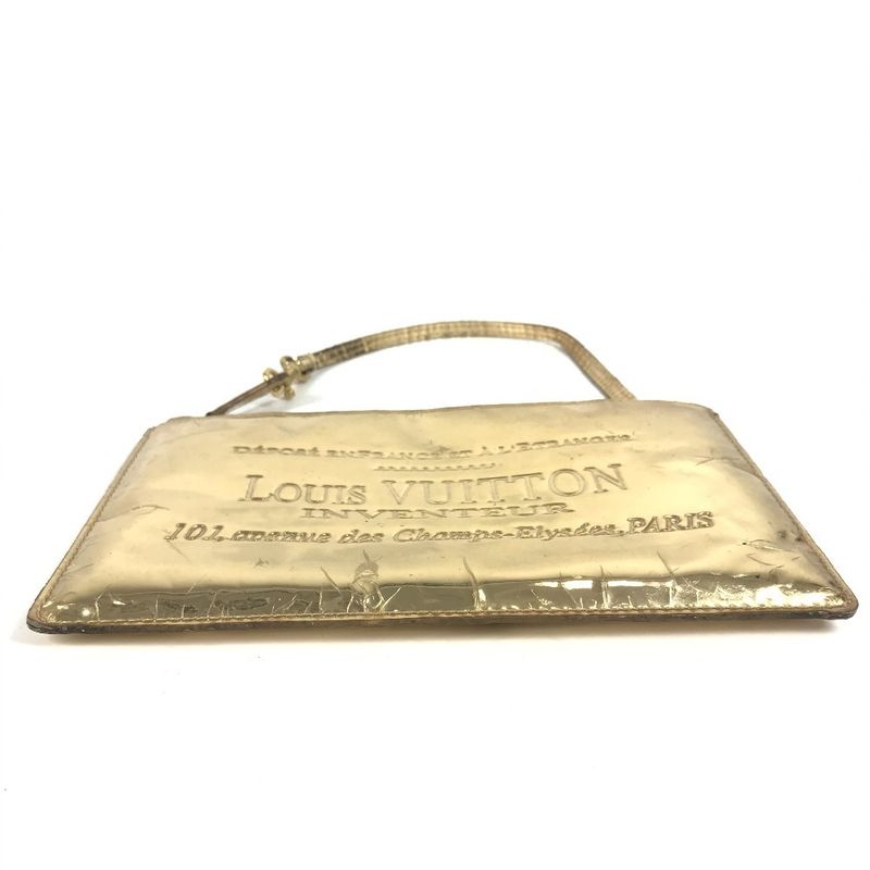 Louis Vuitton Pochette Platte Handbag M95278 Leather Gold