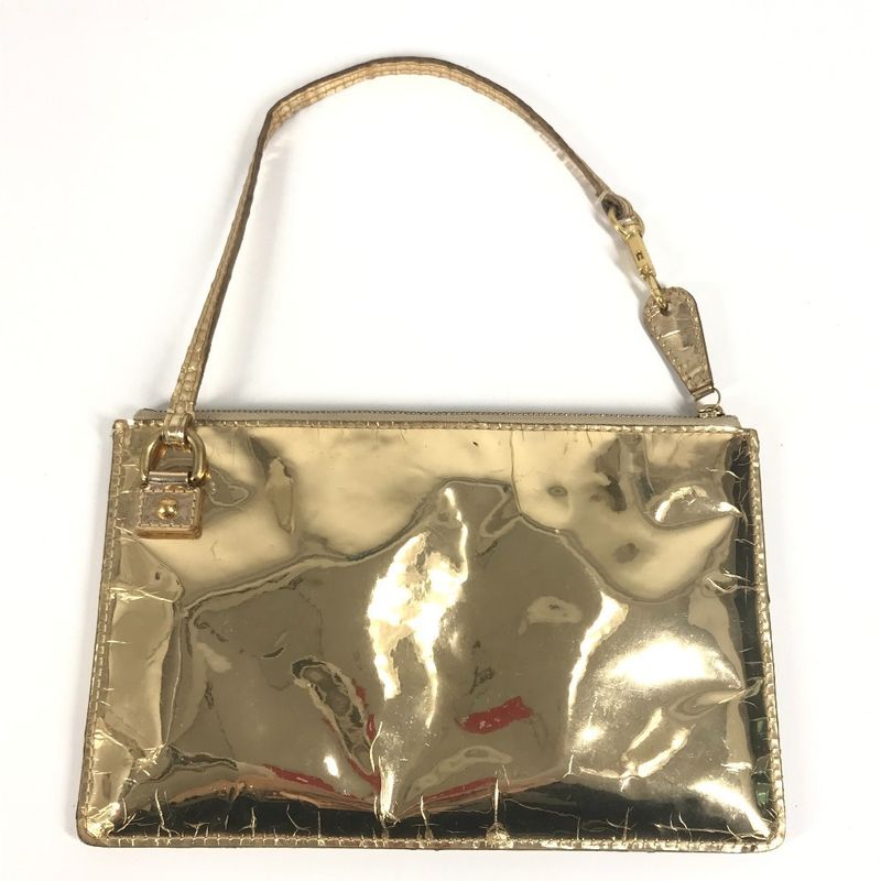 Louis Vuitton Pochette Platte Handbag M95278 Leather Gold