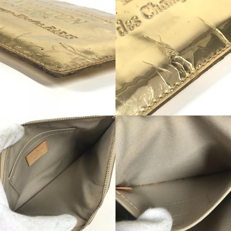 Louis Vuitton Pochette Platte Handbag M95278 Leather Gold