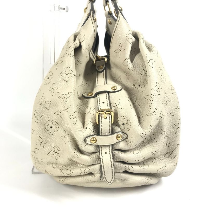 Louis Vuitton Shoulder Bag Mahina L M93819 Monogram Mahina Leather Opal White