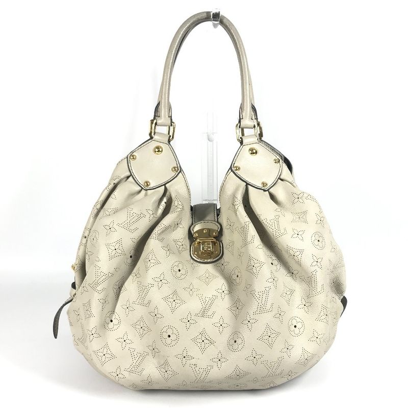 Louis Vuitton Shoulder Bag Mahina L M93819 Monogram Mahina Leather Opal White