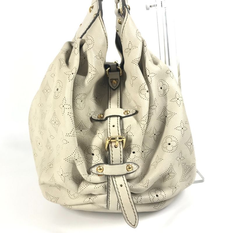 Louis Vuitton Shoulder Bag Mahina L M93819 Monogram Mahina Leather Opal White