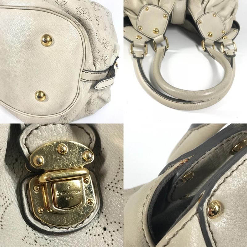 Louis Vuitton Shoulder Bag Mahina L M93819 Monogram Mahina Leather Opal White