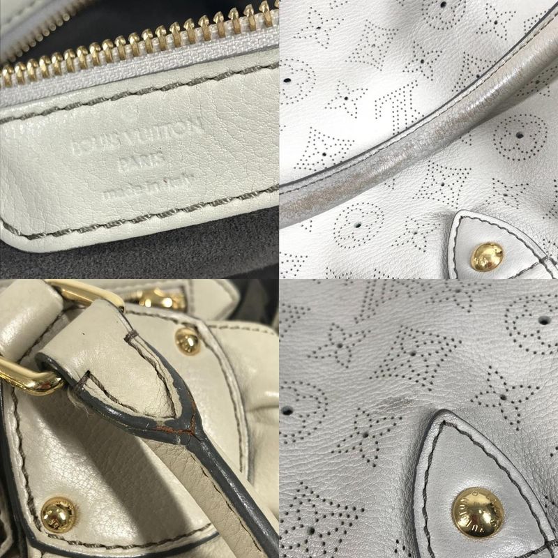 Louis Vuitton Shoulder Bag Mahina L M93819 Monogram Mahina Leather Opal White